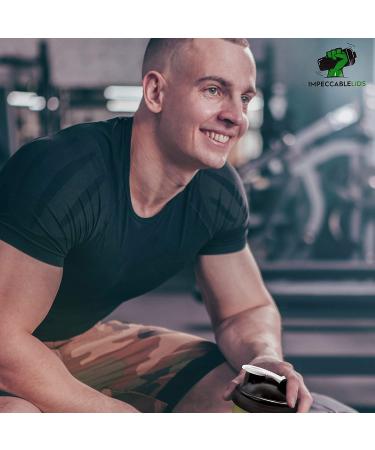 2021 Upgraded Shaker Bottle Lid Cap - Premium Leak Proof Design, Fits Rounded & Flat Base Bottles - Buy Online on GoSupps.com