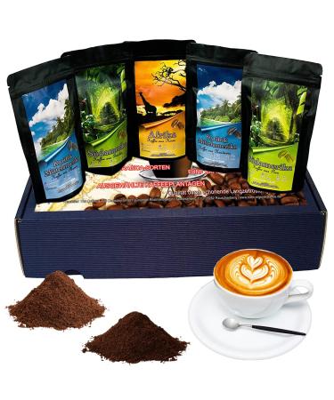 C&T Coffee Gift Set | 5 x 65g International Coffees from Mexico Brazil Peru Honduras & Kenya | Perfectly Packed for Gifting - Buy Online on GoSupps.com