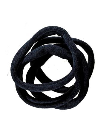 Extra Large Black Jersey Hair Ties - Elastic | Durable & Stylish for All Hair Types | International Shipping Available - Buy Online on GoSupps.com