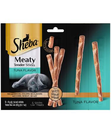 Sheba Meaty Tender Sticks Tuna Flavor Cat Treats (5 Treats), 0.7 oz - Pack of 10
