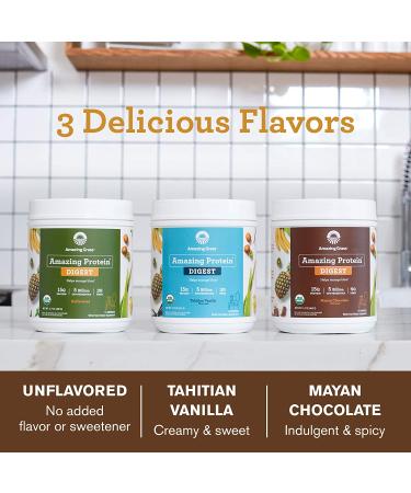Amazing Grass Protein Digest Mayan Chocolate 14.2 oz - 5 Billion CFU - Vegan Superfood - Buy Online on GoSupps.com