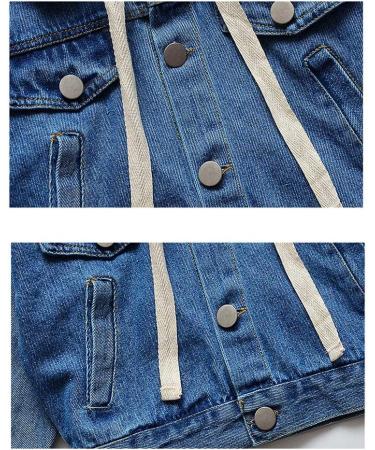 Odziezet Denim Jacket Baby Boys Hooded Zipper Coat 1-2 Years C-blue - Buy Online on GoSupps.com