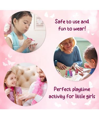 Hot Focus Kids Nail Polish Set for Girls - 5 Piece Colorful Scented Water Based Washable Quick-Dry Peel Off Nail Art Set - Buy Online on GoSupps.com