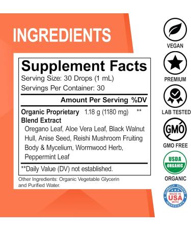 Candi Cleanse & Oregano Oil Drops - Organic Oil of Oregano Drops Liquid & Black Walnut Wormwood - Extra Strength Overgrowth Balance Complex Natural Oral Gut Cleanser Detox Health Supplements Capsules - Buy Online on GoSupps.com