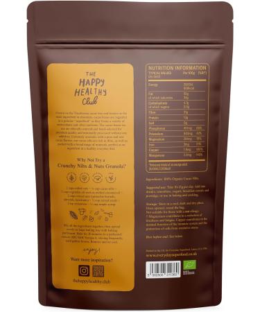 Organic Cacao Nibs 80g Premium from Peruvian Theobroma Cacao Beans Everyday Superfood Cacao Nibs is Wholefood Raw and Certified Organic and Vegan - Buy Online on GoSupps.com