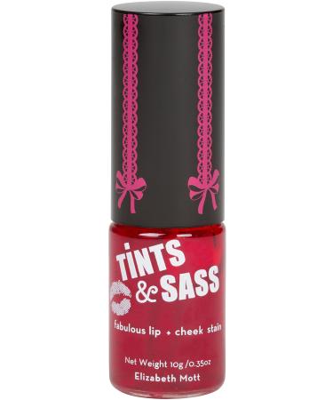 Elizabeth Mott Tints & Sass Rosy Lip Stain and Cheek Tint - Cruelty Free Lip and Cheek Tint For All Skin Types (10g/0.35oz)