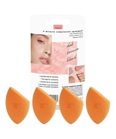 Real Techniques Miracle Complexion Sponge - 4 Pack Makeup Blender for Flawless Skin - Buy Online on GoSupps.com