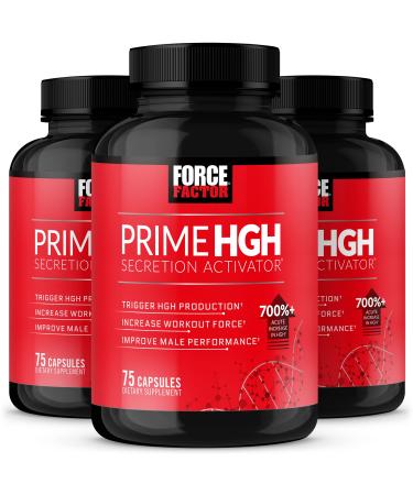 Prime HGH Secretion Activator 3-Pack HGH Supplement for Men with Clinically Studied AlphaSize to Help Trigger HGH Production Increase Workout Force & Improve Performance Force Factor 225 Count