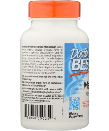 Doctor's Best Magnesium 120 Tablets - Essential Supplement for Optimal Health - Buy Online on GoSupps.com