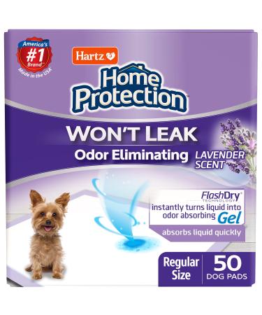 Hartz Odor Eliminating Dog Pads Regular 21 X 21 (50 Count) Lavender