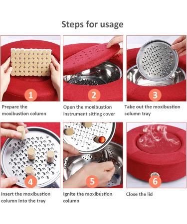 Premium Moxibustion Seat Cushion Set - 54 Pieces with Bugword/Wermholz Stickers & Ginger Plate for Optimal Moxa Treatment - International Shipping Available - Buy Online on GoSupps.com