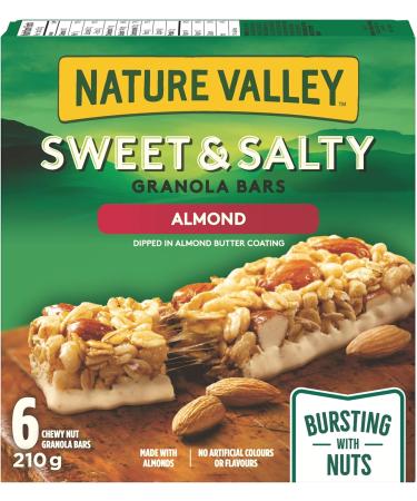 NATURE VALLEY Sweet & Salty Almond Granola Bars 210 grams 12 Count - Buy Online on GoSupps.com