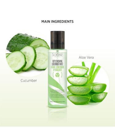 Soo AE Replenishing Cucumber Mist - Hydrating Facial Mist (1 Count) | Refresh & Revitalize | International Shipping Available - Buy Online on GoSupps.com