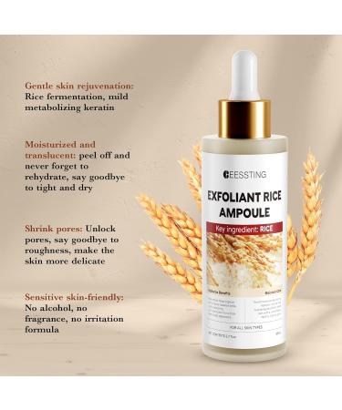Peel Shot Glow Rice Ampoule- Exfoliating Facial Serum for Dead Skin Cell Removal Pore Minimizing & Hydration For All Skin Types (White Rice Peeling Ampoule) - Buy Online on GoSupps.com