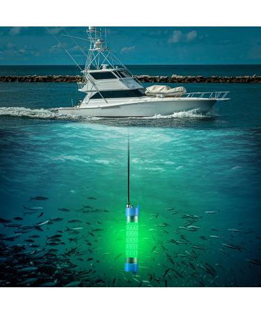 Pinboer 120W Green Underwater Fishing Light | 15000LM IP68 Submersible Night Boat Light | Freshwater & Saltwater Fish Finder Attractant | 17FT Cord - Buy Online on GoSupps.com