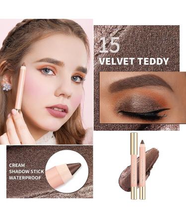 Oulac Glitter Brown Eyeshadow Stick - Waterproof & Long Lasting Vegan Eye Makeup (15) Velvet Teddy - Buy Online on GoSupps.com