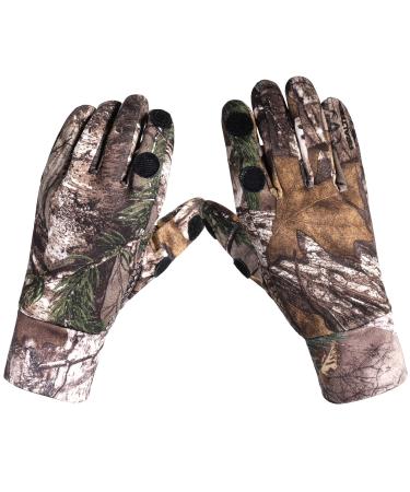 Ehemy Camo Hunting Gloves Fingerless Camouflage Lightweight Gloves Pro Anti-Slip Outdoor Shooting Fishing Turkey Hunting Accessories Medium