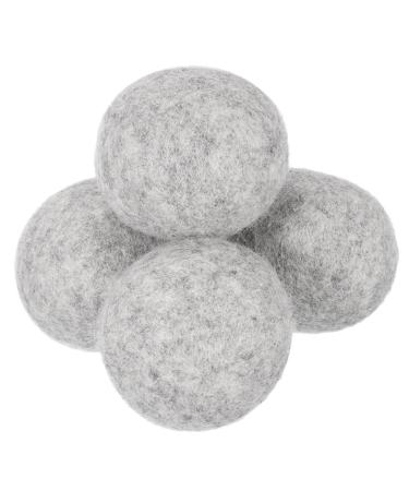 sourcing map 4 Pcs Wool Dryer Balls 2.4 Inches Wool Laundry Dryer Balls for Reducing Clothing Static and Wrinkles Light Grey 2.4" Light Grey