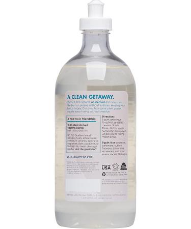 Better Life Unscented Dish Soap - 22 Fl Oz | Eco-Friendly & Non-Toxic - Buy Online on GoSupps.com