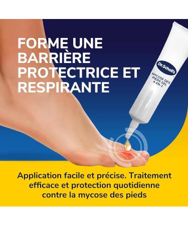 Dr. Scholl's Gel 4-en-1 Traitement Mycose des Pieds Soulage imm diatement les d mangeaisons et br lures d truit les champignons responsables de la mycose des pieds 10 ml - Buy Online on GoSupps.com