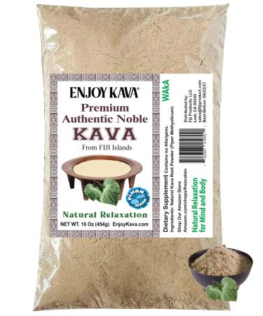 FIJI'S #1 AAA Grade Waka Kava Root Powder - 1 LB | 100% Noble Kava Powder | Made from Pure Fijian Kava Kava Roots | Fiji'sKava.com