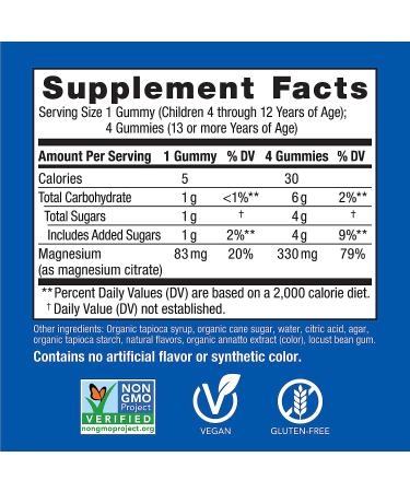 Natural Vitality Calm Magnesium Citrate Gummies - Stress Relief & Healthy Response - Gluten Free Vegan Orange - 240 Gummies - Buy Online on GoSupps.com