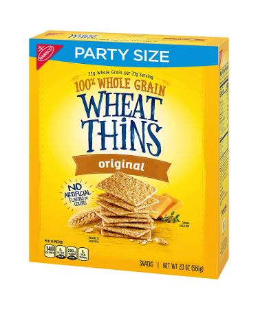 Wheat Thins Original Whole Grain Wheat Crackers Party Size 20oz - 1.25lb Pack - Buy Online on GoSupps.com