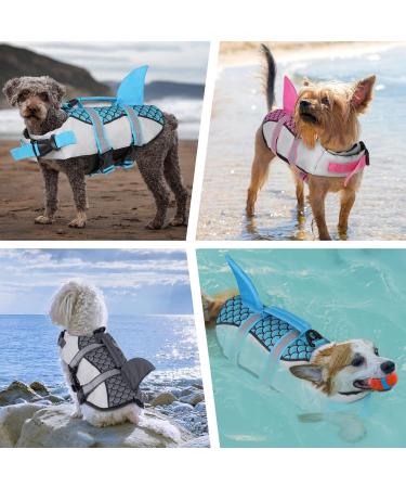 Cit toile Dog Swimming Vest - Shark Design Reflective Life Jacket for Small to Large Dogs | Protect Dogs in Water | Blue (L) - Buy Online on GoSupps.com