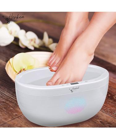 Herkea Paraffin Wax Heater Set for Hands and Feet - Peach Scented Premium Blocks, Mittens, Gloves, Socks & Brush - Buy Online on GoSupps.com