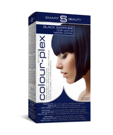 Smart Beauty Blue Black Hair Dye Permanent with Plex Anti-Breakage Technology that Protects Rebuilds Restores Hair Structure  Permanent Hair Colour  100% Hair Grey Coverage  Vegan  Cruelty Free