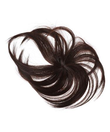 MAGICLULU Piece Wig Synthetic Mini Claw Clips for Hair Human Hair Extensions Hair Extensions Topper Curly Bangs Hair Clip Fringe Hair Toppers Ponytail Invisible Chemical Fiber Middle Aged 13.50X13.50X4.00CM As Shown