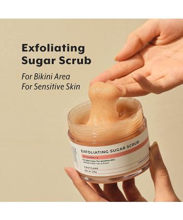 YNOTCARE Exfoliating Sugar Scrub for Bikini Intimate Area - Sensitive Skin, Prevent Ingrown Hair and Razor Bumps, Strawberry 8.81oz - Buy Online on GoSupps.com
