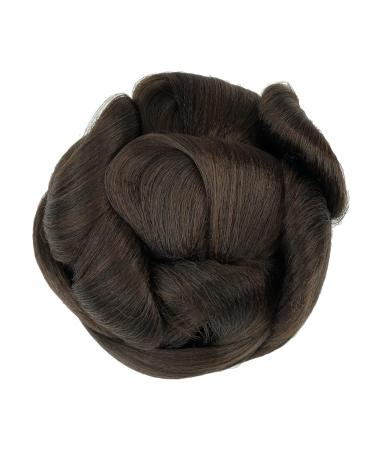 Imissu Braided Chaotic Curly Chignon Hair Tie - Donut Hair Tube Wig for Dancers & Parties (Chocolate Brown) - Buy Online on GoSupps.com