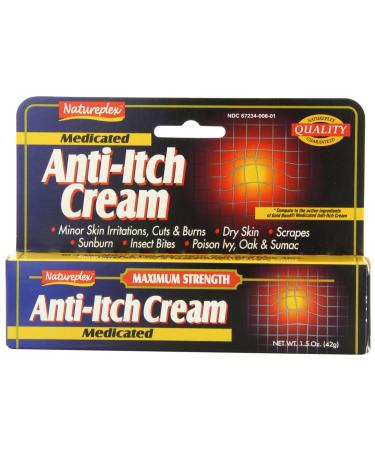 Medicated Max Strength Anti-Itch Cream - 3 tube pack - 1.5 oz tube