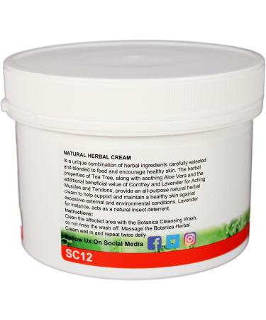 Botanica Natural Herbal Cream 300ml | Non Greasy and Easy to Apply Healing Energy | Beneficial on a Wide Range of Skin Conditions | Natural Insect Repellent - Buy Online on GoSupps.com