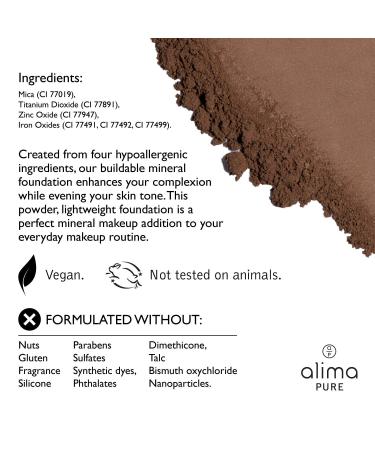 Alima Pure Matte Loose Mineral Powder Foundation - Oil & Talc Free, Full Coverage Natural Makeup (.23 oz/6.5g, Neutral 2) - Buy Online on GoSupps.com