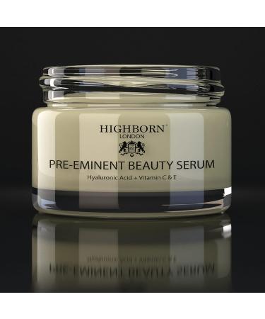 Anti-Ageing Face Serum Plumps Softens Hydrates - HighBorn London Advanced Hyaluronic Acid Plant Collagen Vitamin A Retinol Vitamin C Vitamin E Argan Oil & Arnica - Buy Online on GoSupps.com