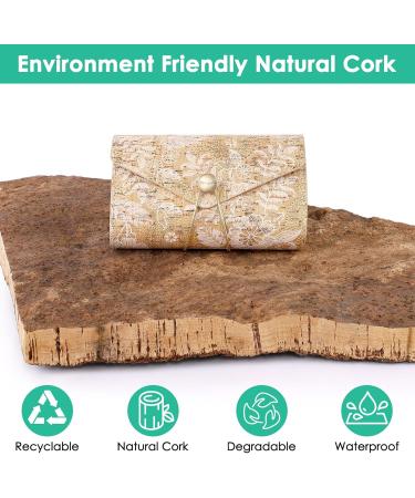 Natural Cork Bag Pill Organizer - 2x Daily 10 EVA Pouch Set (Golden) | Exquisite Design for International Shipping - Buy Online on GoSupps.com