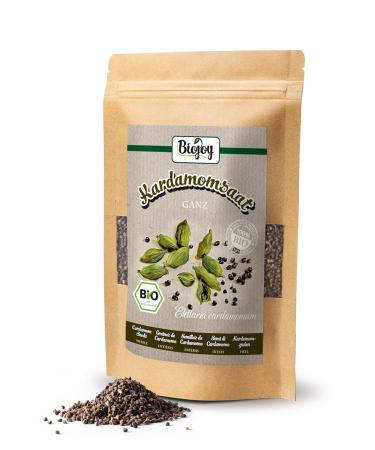 Buy Biojoy Organic Cardamom Seeds Whole (250g) - Premium Quality Cardamom Peeled Without Capsule - Elettaria Cardamomum - Shop Internationally - Buy Online on GoSupps.com