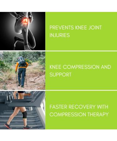 Ikido Knee Compression Sleeve | Ultimate Knee Support Brace for Men & Women | Size Medium - Buy Online on GoSupps.com