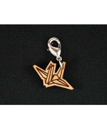 Miniblings Crane Charm Zipper Pull - Handmade Senbazuru Bird Origami Jewelry Silver-Plated Pendant for Bracelets & Bags - Buy Online on GoSupps.com