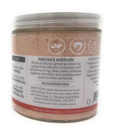 PACHA SOAP Peppermint Twist Whipped Soap 8 OZ - Refreshing and Nourishing Body Wash - Buy Online on GoSupps.com