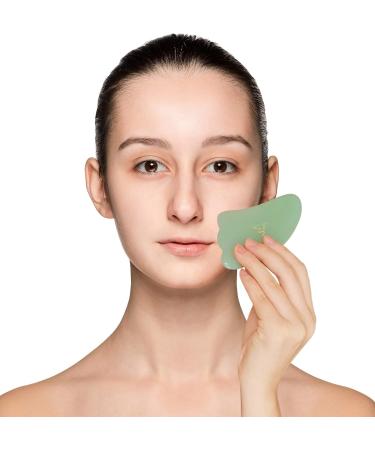 Jade Stone Facial Massager - Anti-Aging & Wrinkle Removal | Gua Sha Skin Care Tool for Facial Lifting & Rejuvenation - Buy Online on GoSupps.com