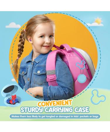 Kids Ear Plugs 2 Pairs | Reusable Silicone Noise Cancelling for Concerts Flying & Study | Perfect for Ages 6-12 - Red & Orange - Buy Online on GoSupps.com