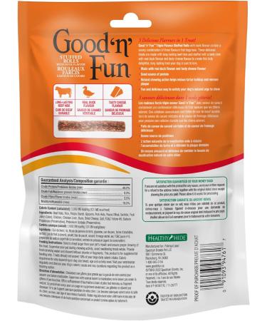 Good'N'Fun Tripple Flavour Stuffed Rolls with Duck Flavour 12 oz 340g - Buy Online on GoSupps.com