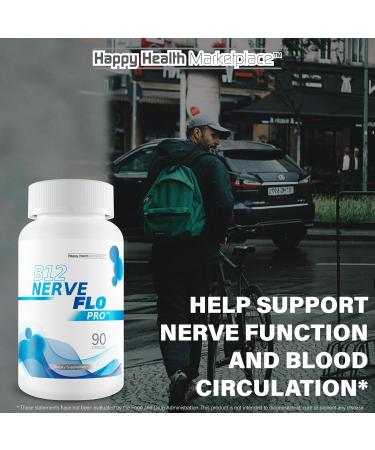 B12 Nerve Flo Pro - Our Best B12 Neuropathy Supplement - Nerve Damage Vitamins - Vitamin B12 Nerve Support Supplement - Magnesium for Muscles And Nerves - Repair Nerve Flow Okinawa Capsaicin Cayenne - Buy Online on GoSupps.com