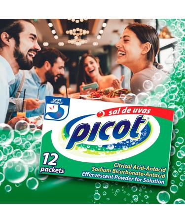 Sal de Uvas Picot Effervescent Antacid Powder - 0.17 Oz, 12 Packets - Buy Online on GoSupps.com