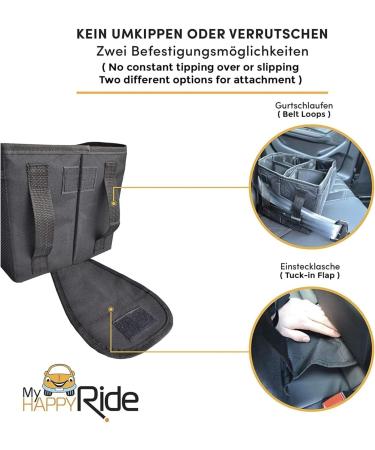 Auto Organizer & Utensil Pocket for Car Seats | Water-Repellent Back Seat Bag | 2 Fastening Options & Toy Storage - Buy Online on GoSupps.com