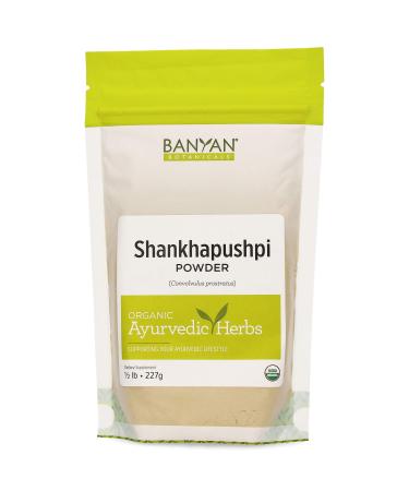 Banyan Botanicals Organic Shankhapushpi Powder  Convolvulus prostratus  for Promoting Brain Support, Calmness & More*  1/2lb  Non-GMO Sustainably Sourced Vegan