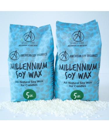 American Soy Organics Millennium Wax - 10 lb Natural Soy Wax for Candle Making - Buy Online on GoSupps.com